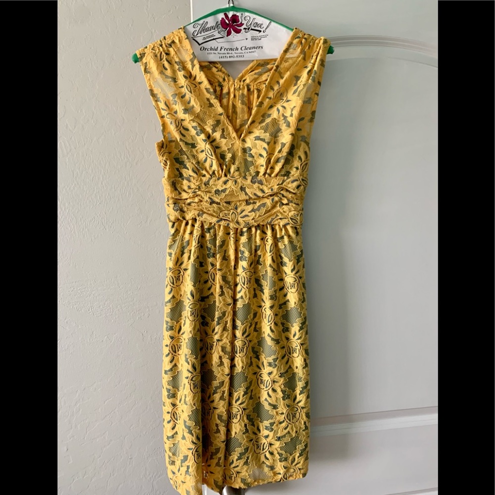 NWOT yellow anthropologie dress size 0